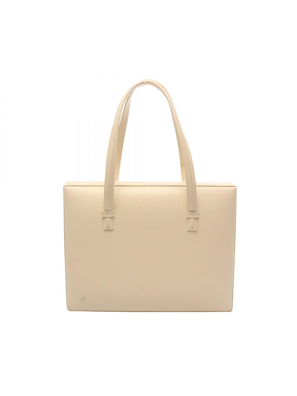 Loewe Tote Handbag Leather Beige Used #367515L44B